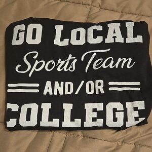 Black Sports Humor Graphic T-Shirt